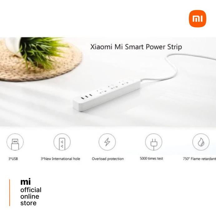 Bộ chia 3 cổng USB XIAOMI MI SMART POWER STRIP - STOP