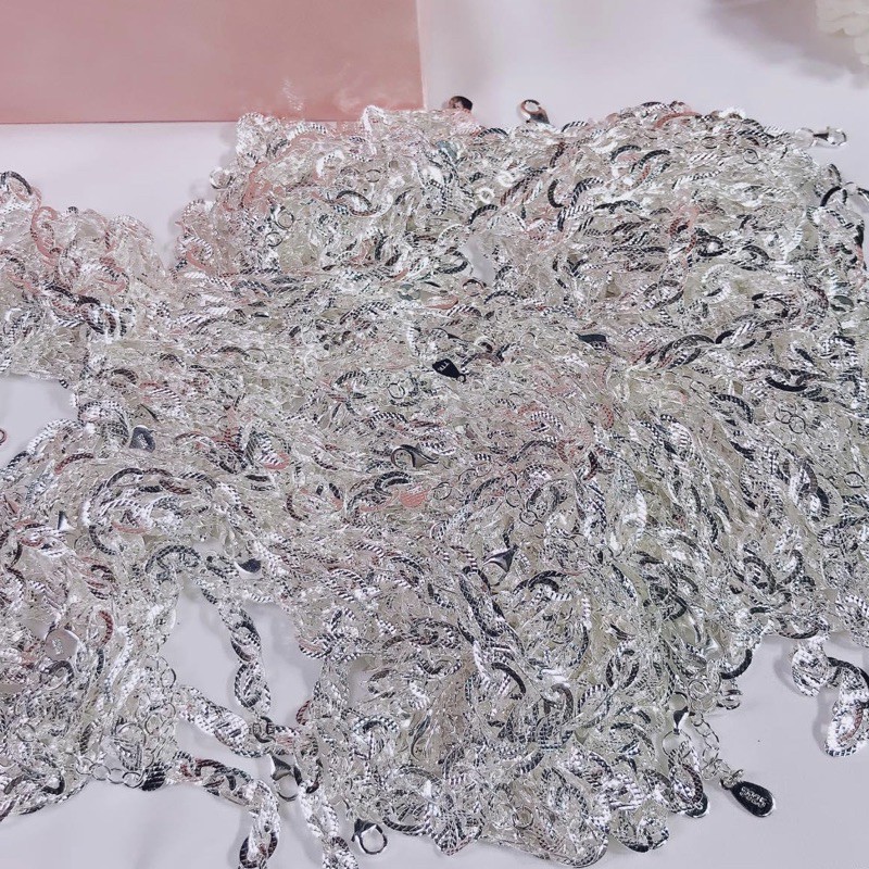 Lắc tay nữ bạc S925 ý , có tua chờ , sáng bóng , đẹp k tỳ vết  - Vàng bạc Khải Khải