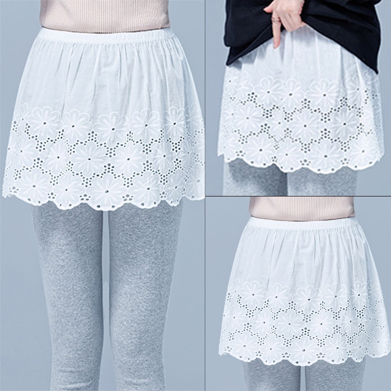 Xiangbao Áo Sweater Mở Rộng Thêu Hoa Rỗng Có Thể Điều Chỉnh Viền Dọc Dưới Cho Nữ