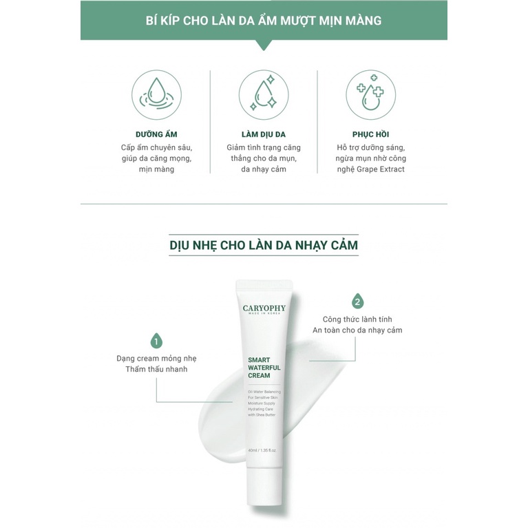 Bộ 4 Sản Phẩm Giảm Mụn Ngừa Thâm Caryophy Portulaca (Sữa rửa mặt + Toner + Serum + Kem)