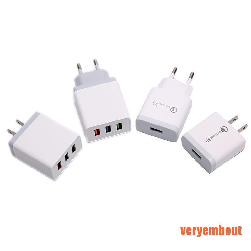 Củ Sạc Nhanh USB 3.0 18W Gắn Tường Tiện Dụng