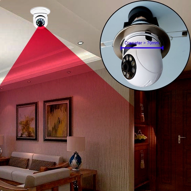 Máy Quay yooseee hd 1080p Xoay 360 Độ ° Camera ip wifi Không Dây Thông Minh Xoay Được Hình Bóng Đèn