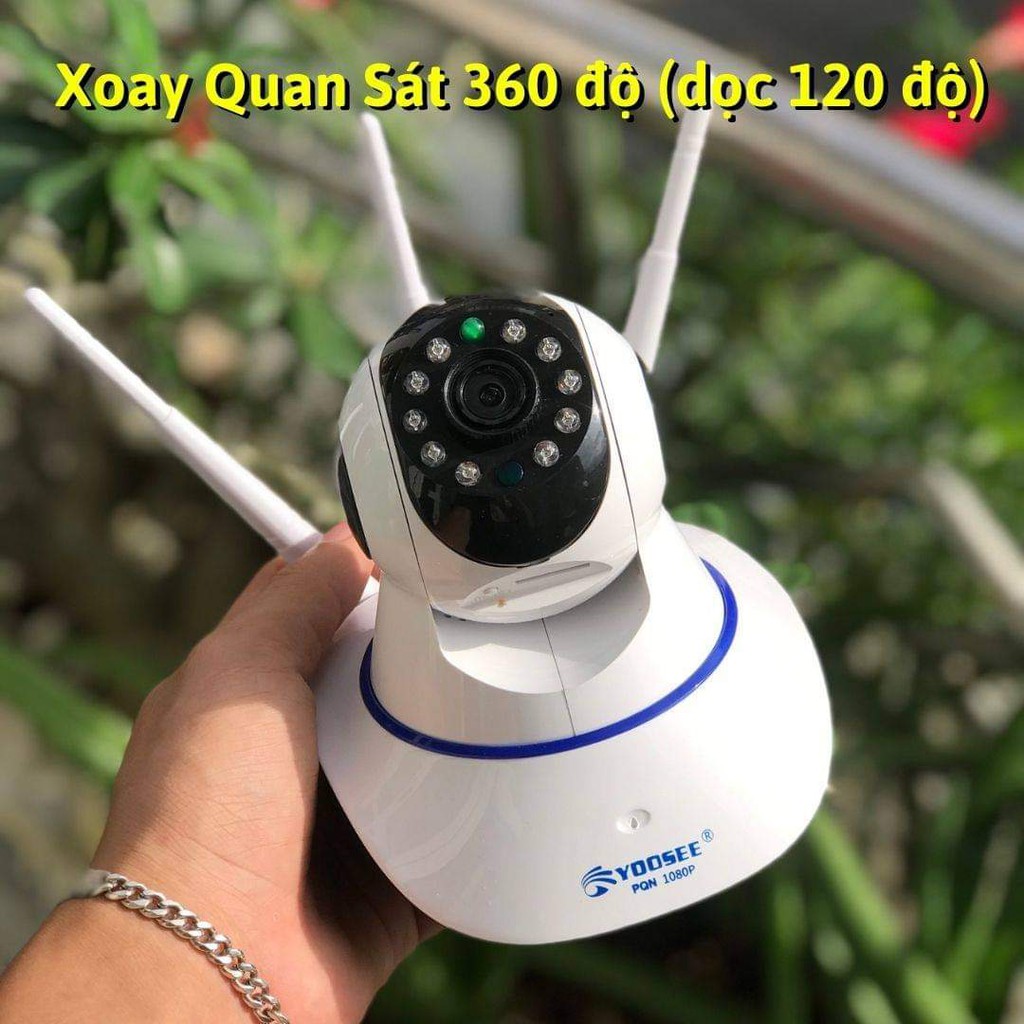 Camera IP Yoosee 3 râu 2.0 Full HD 1080p dùng phần mềm Yoosee bảo mật cao - Hàng Chính Hãng