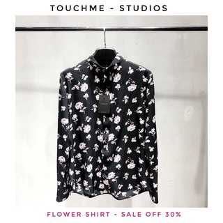 Áo sơ mi nam dài tay touchme flower brown shirt