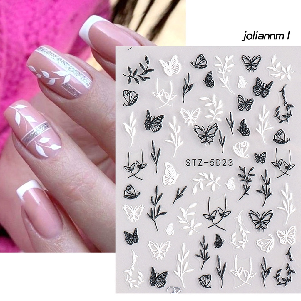 Miếng Dán Trang Trí Móng Tay Hình Hoa Trà Cổ Điển Xinh Xắn Cho Bạn Gái