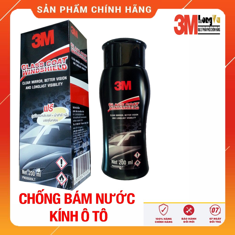 Dung Dịch Chống Bám Nước Trên Kính Xe 3M Glass Coat Windshield 3M 08889