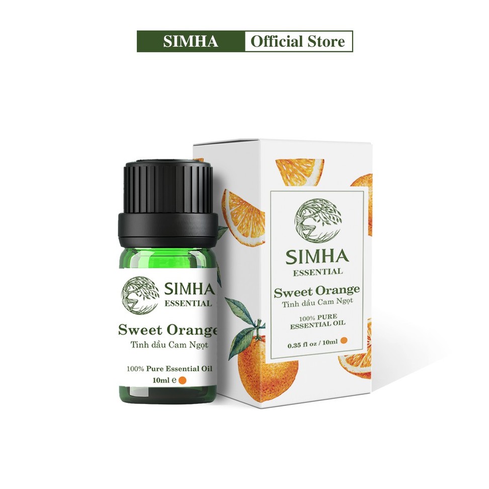 Tinh dầu Cam Ngọt SIMHA thư giãn, kháng khuẩn loại 10ml