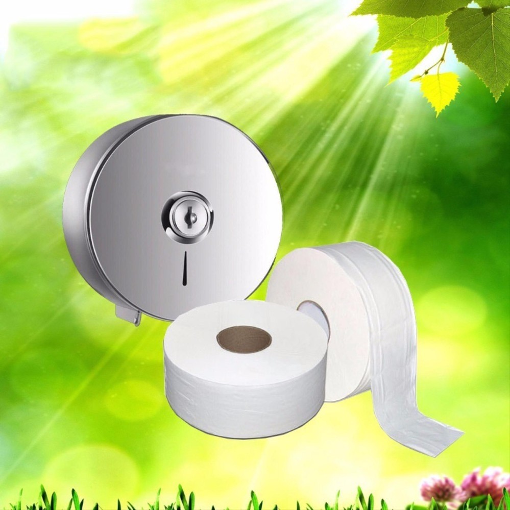 Hộp đựng giấy vệ sinh cuộn lớn thép không gỉ cao cấp 9115