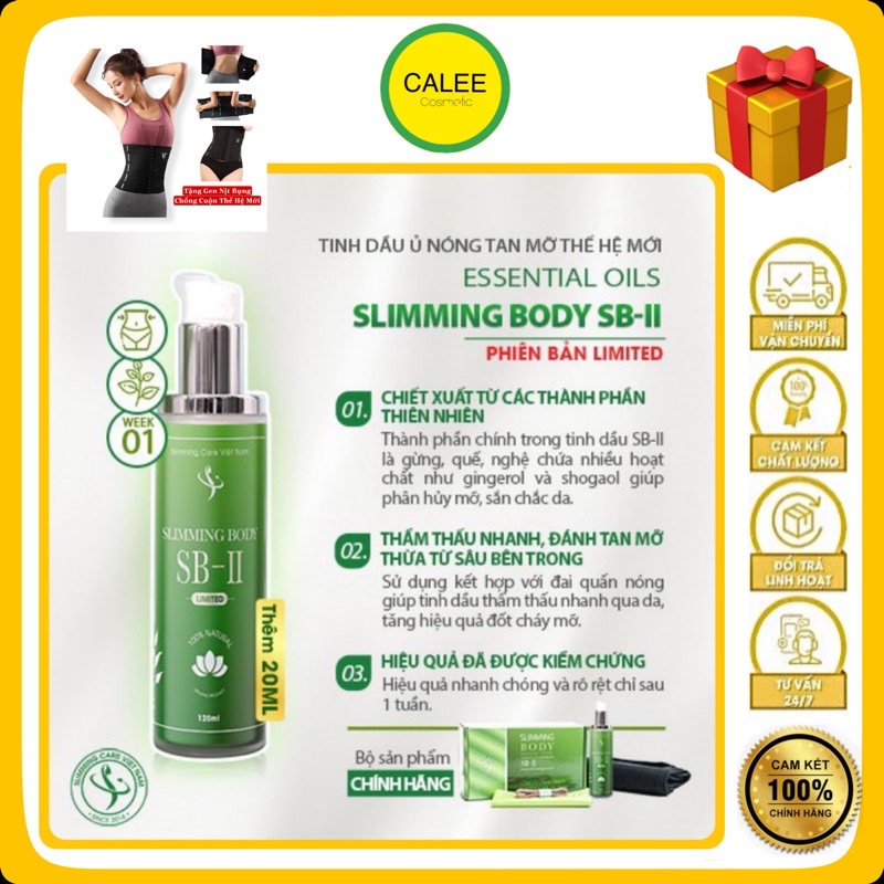 Tinh Dầu Ủ Nóng Tan Mỡ Bụng Slimming Body SB-II, Tan Mỡ Bụng, Tay, Chân, Đùi [ CHÍNH - HÃNG ]