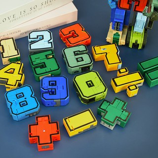 > Lắc cùng loại đồ chơi trẻ em số 0-9 Transformer Robot lắp ghép xếp hình đa dạng và tổ hợp 5 tuổi con trai