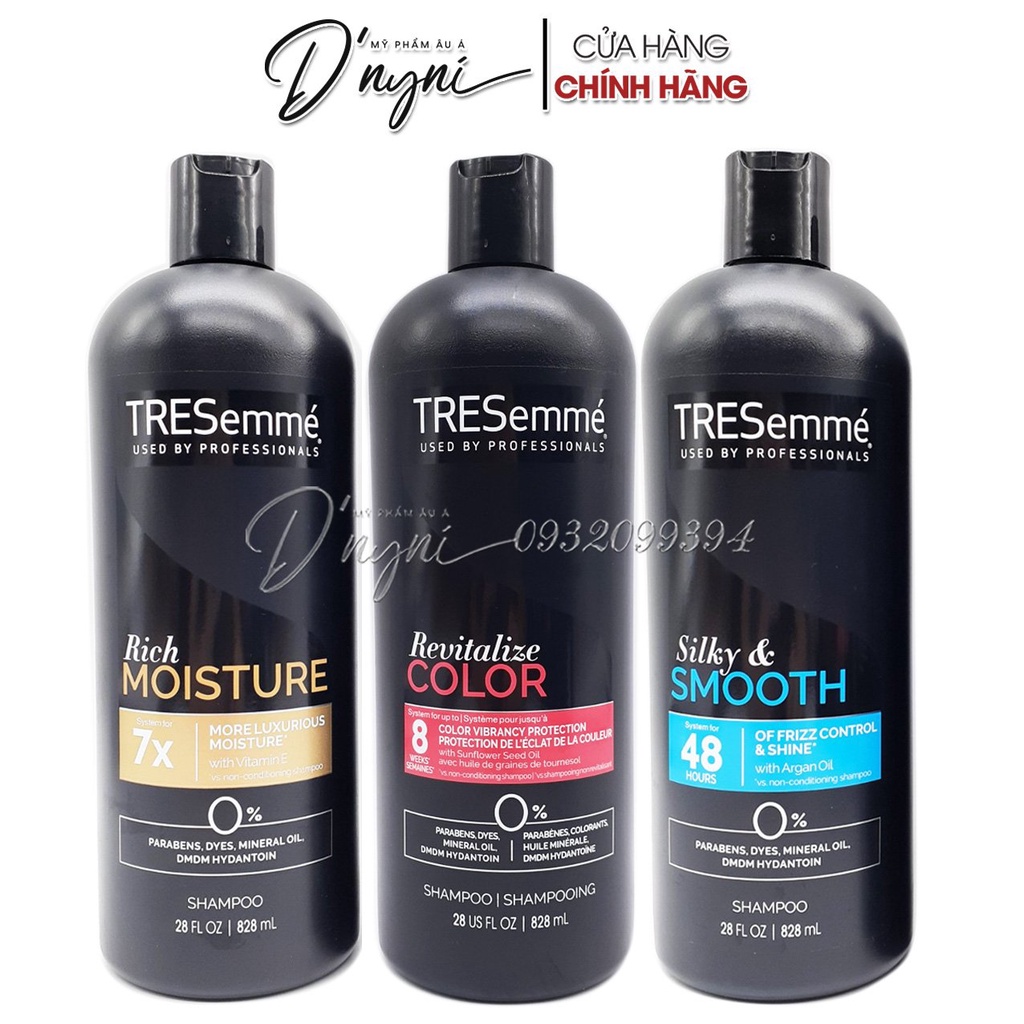 Dầu Gội Dầu Xả Tóc TRESEMME Used By Professionals 828ml Mỹ