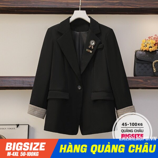 Áo vest blazer ⚡️𝐁𝐈𝐆𝐒𝐈𝐙𝐄⚡️ Áo khoác nữ dáng suông mùa xuân Phong cách Hàn Quốc Thời Trang sang chảnh cá tính xinh đẹp quảng châu cao cấp