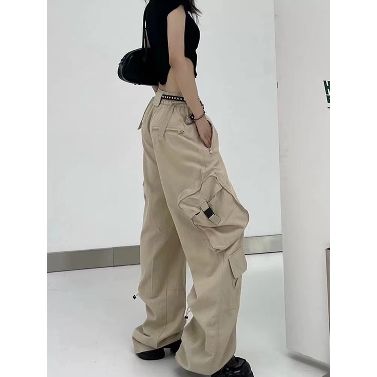 Quần Dài Ống Rộng Phong Cách Hip Hop Đường Phố Mỹ Cá Tính Cho Nữ