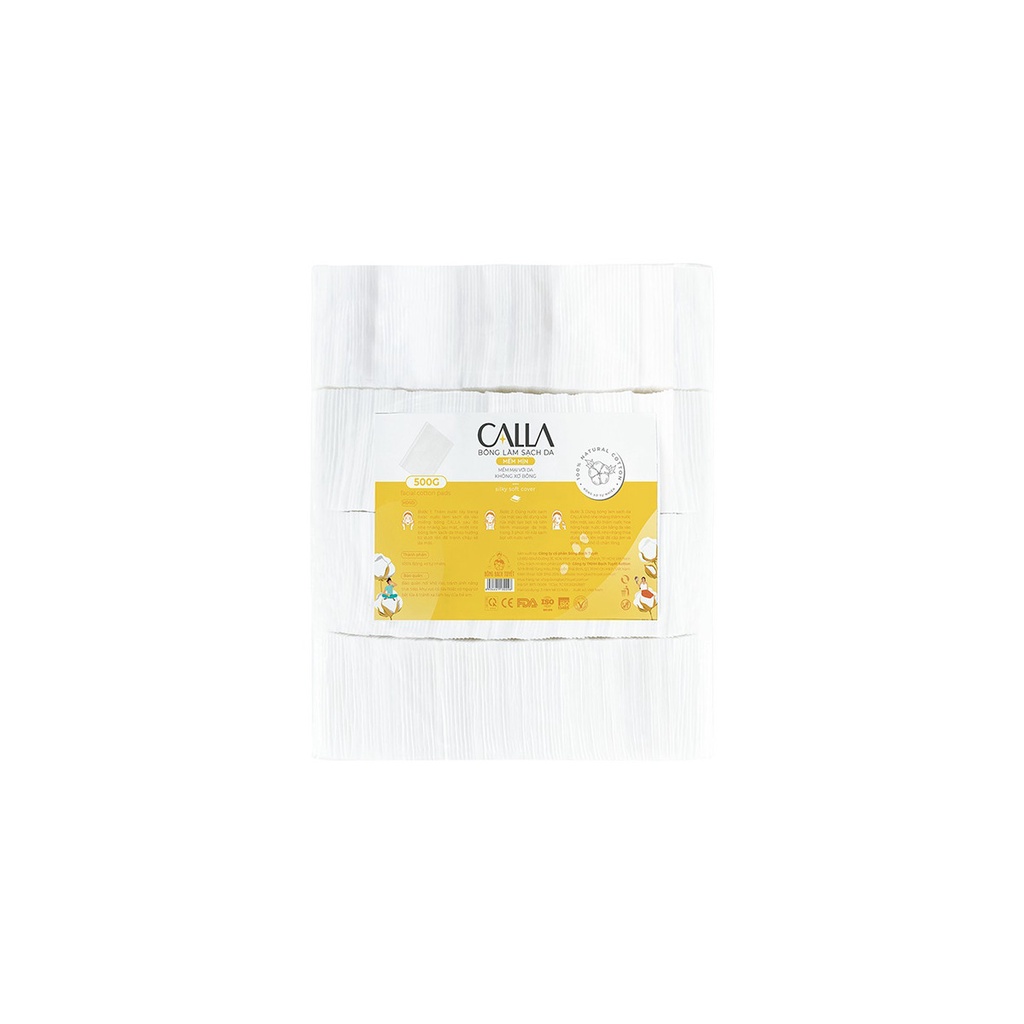 Bông Làm Sạch Da Calla Mềm Mịn 500Gr.