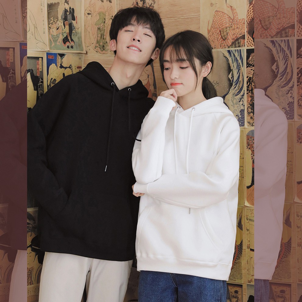 Áo Hoodie có cổ Cặp Đôi Unisex Hình Icon dễ thương phong cách Hàn Quốc cá tính, Chất nỉ mã HD23 - Quà tặng ngẫu nhiên