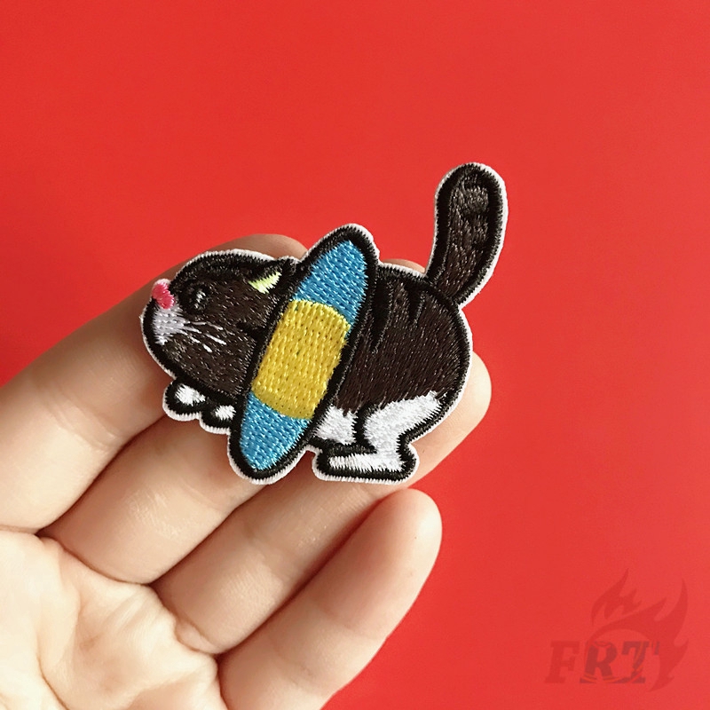 Set 1 / 4 Miếng Vá Nhiệt Dùng Để Trang Trí Áo Quần Hình Mèo Xinh Xắn