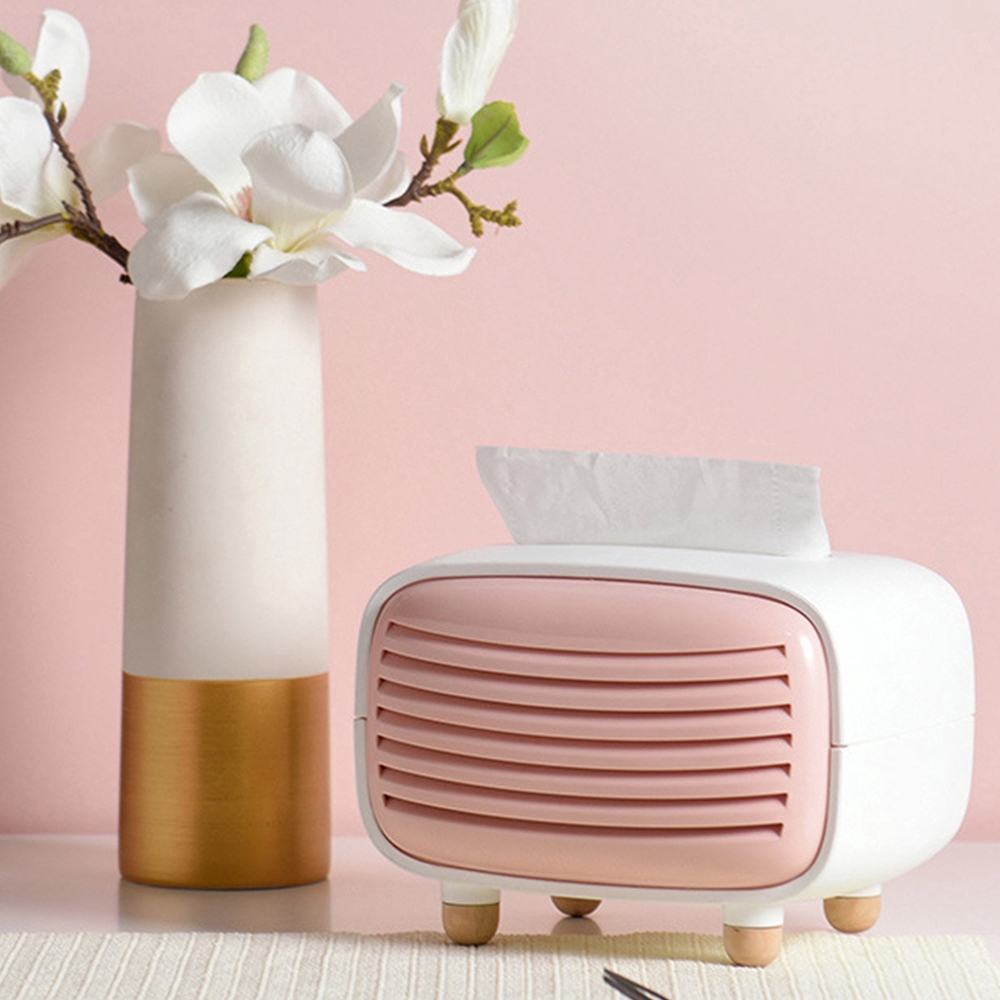 Hộp đựng khăn giấy hình radio mini xinh xắn cho gia đình/văn phòng