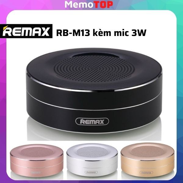 Loa Bluetooth Mini REMAX RB-M13 Chính Hãng Kèm Mic Công Suất 3W Loa nghe nhac bluetooth cầm tay - Memotop