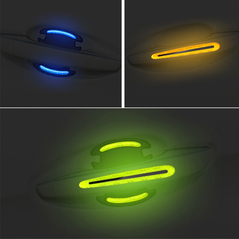 Miếng Dán PVC Phản Quang Bảo Vệ Tay Cầm Cửa Xe Hơi Chống Trầy Xước