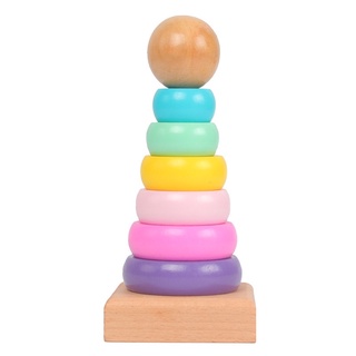tháp cầu vồng gỗ cho bé