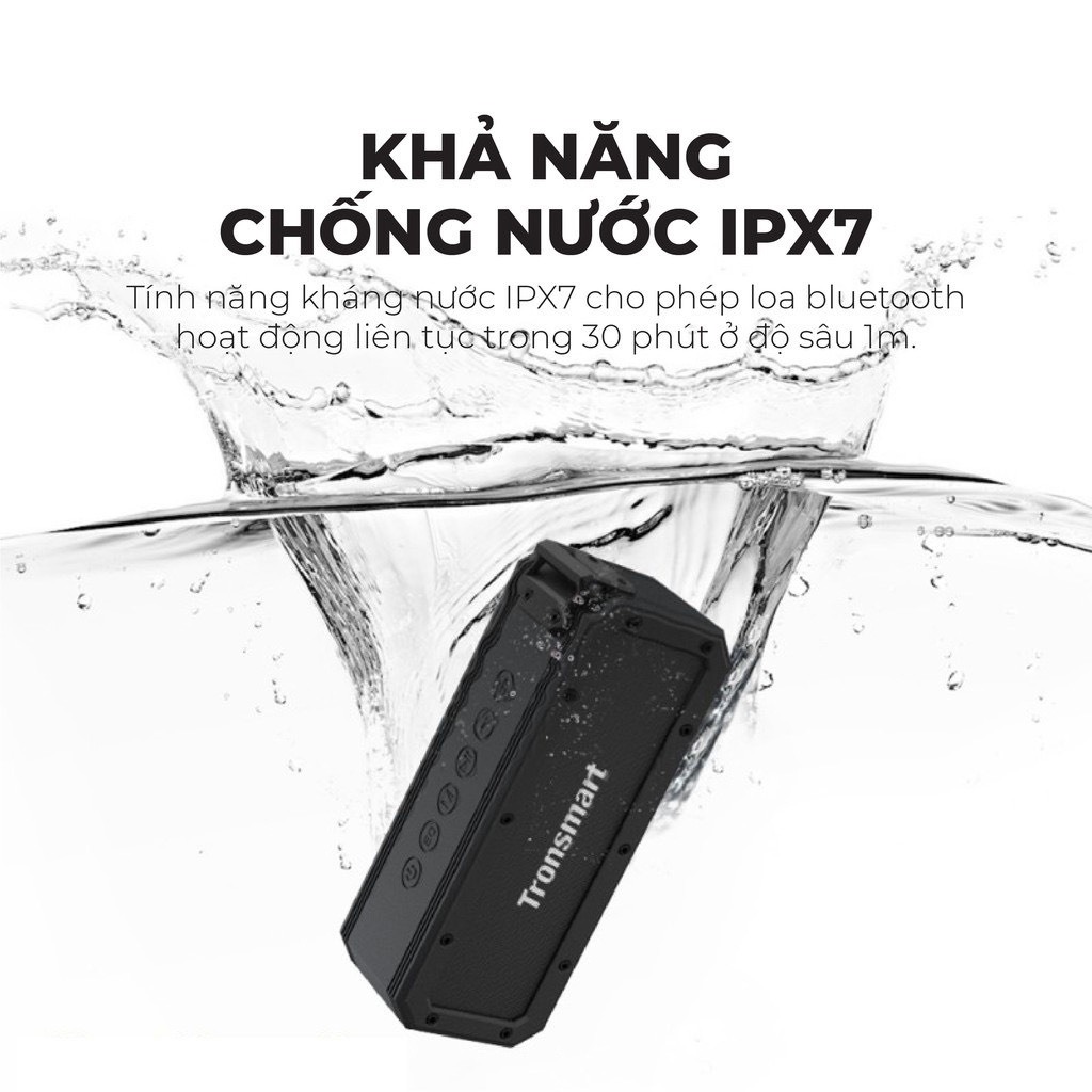 Loa Bluetooth Tronsmart Element Force+ Công suất 40W, Chống nước IPX7- Bảo hành 12 tháng