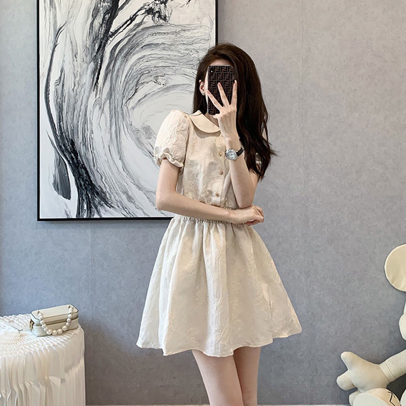 Đầm Ôm Dáng Cổ Tích Nhỏ Nhắn Phong Cách Pháp Thời Trang Mùa Hè Ngọt Ngào Cho Nữ