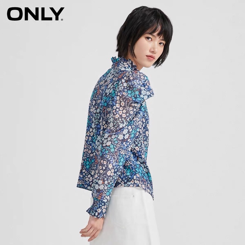 Áo sơ mi hoa xanh Only