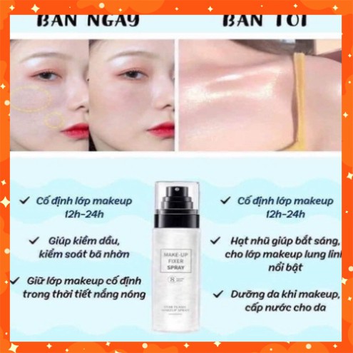 (hoàng yến beauty)  [Sẵn] XỊT KHOÁ MAKE UP FIXER SPRAY