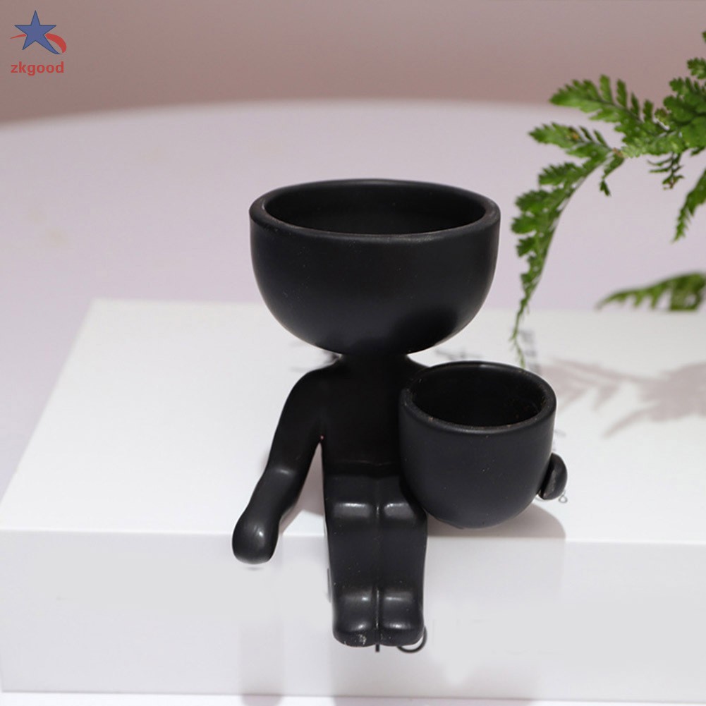 Chậu Trồng Cây Mini Tạo Hình Mặt Người Sáng Tạo