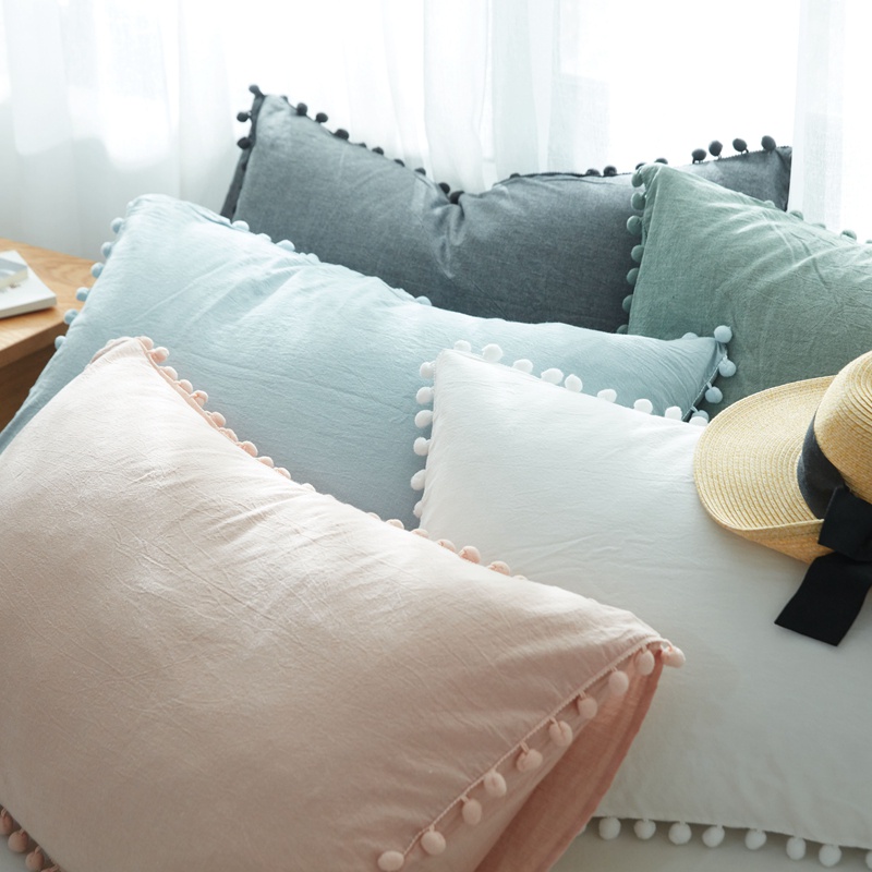 Cotton Sarung Bantal Vỏ gối cotton mềm mại Thiết kế bóng dễ thương Phong cách Nhật Bản Vỏ gối dễ thương | BigBuy360 - bigbuy360.vn