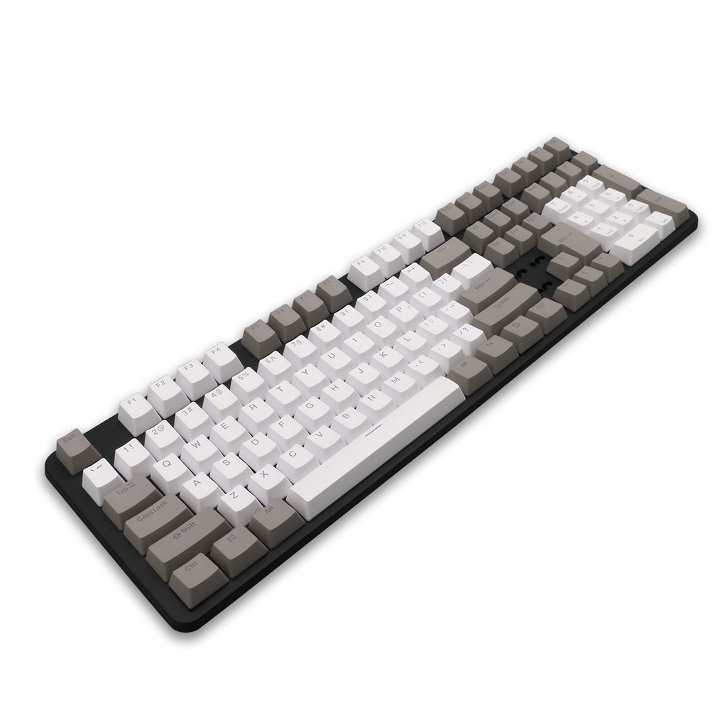 Bàn phím cơ PBT hai màu mờ xám và trắng mờ 87/104 phím Cherry MX8.0 RGB Bàn phím cơ Gauss IKBC Du Jia