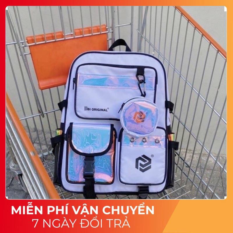 Balo thời trang cặp đi học nam nữ phản quang chất vải canvas chống thấm nước nhiều ngăn đựng thời trang unisex Ti.bi A85