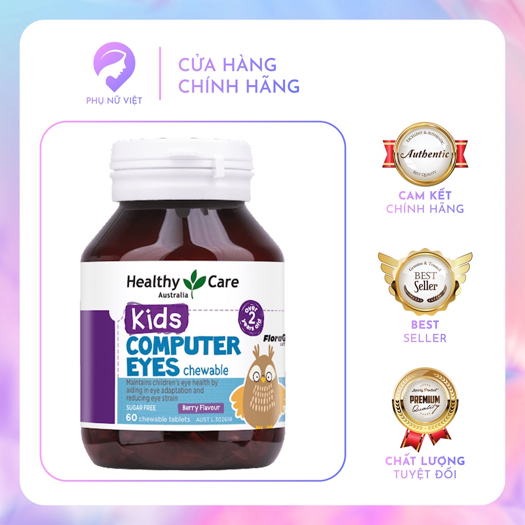 Healthy Care Kids Computer Eyes 60 viên vị Berry [Chính hãng]