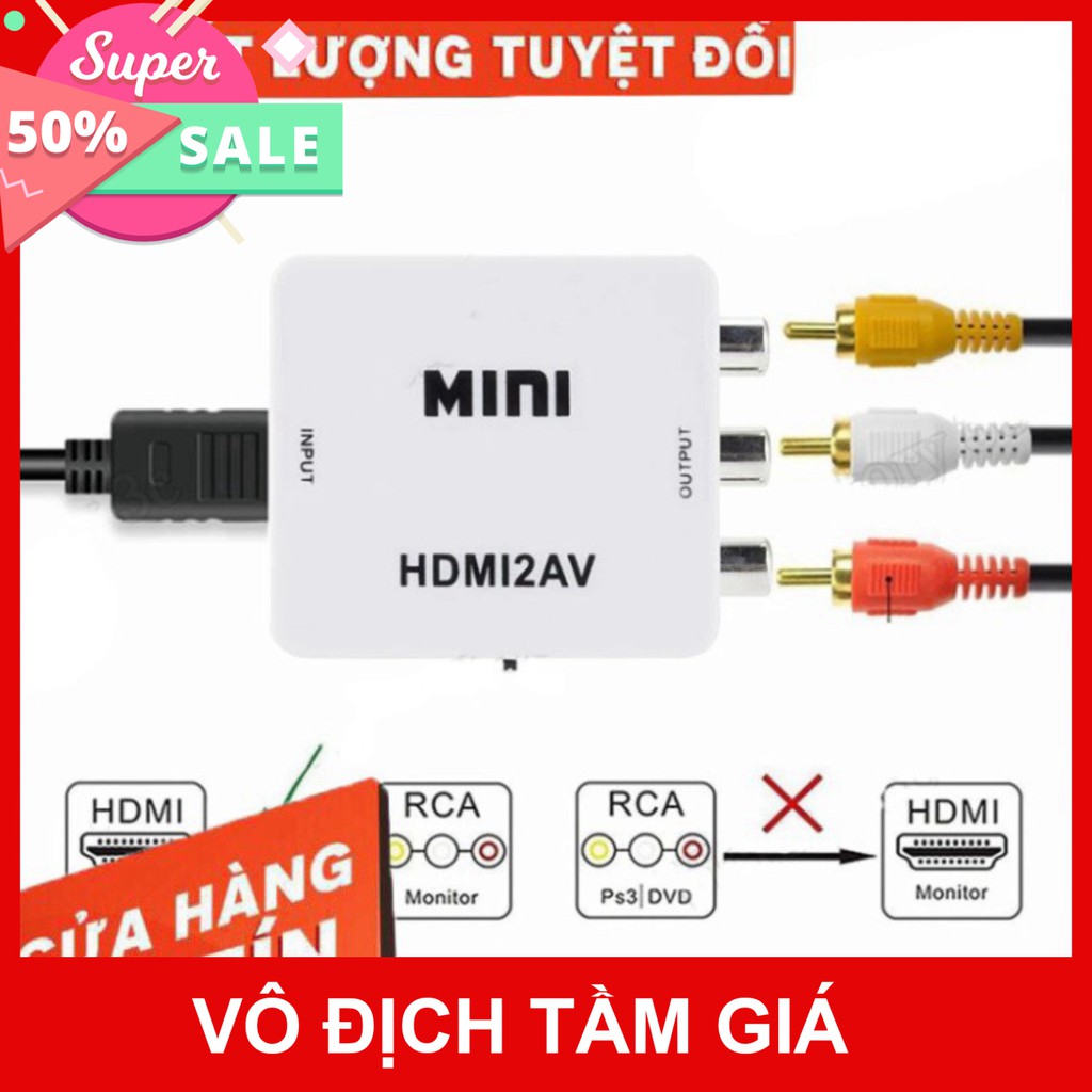 💚 Bộ Chuyển HDMI ra AV ARIGATO Chống Nhiều Hình Ảnh Siêu Nét Bảo Hành 12 Tháng 💚