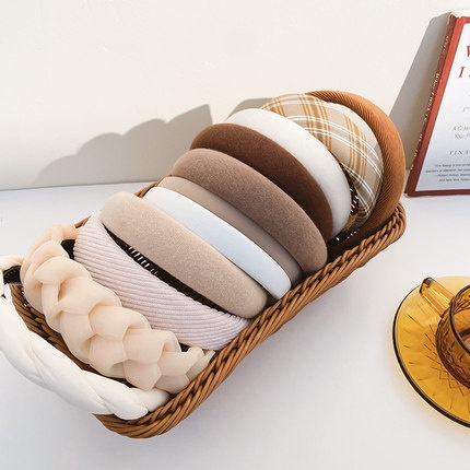 Băng đô Cột tóc dệt kim thông rộng tinh tế thời trang thanh lịch của Hàn Quốc