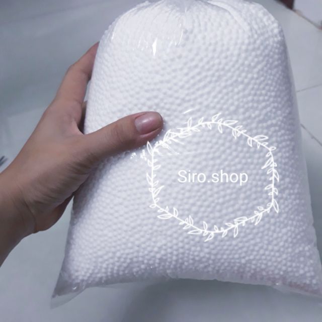 Hạt xốp màu trắng 3-5mm (hạt trung)
