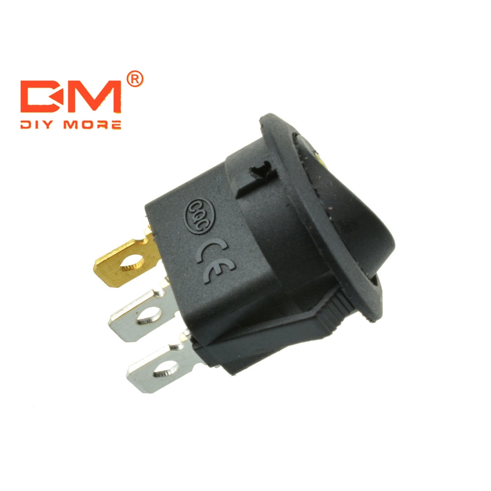 Công tắc bật/tắt DIYMORE với chấm đèn led tròn 12V cho xe hơi/tàu thuyền