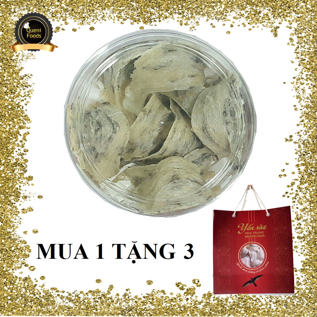 [Mua 1 tặng 3 ] Yến sào tổ thô thượng hạng Queni Foods- Chất lượng cao