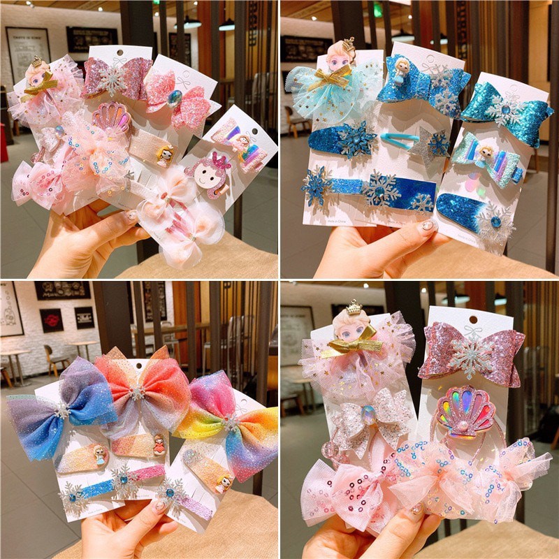 Set kẹp tóc cho bé ( được chọn mẫu)