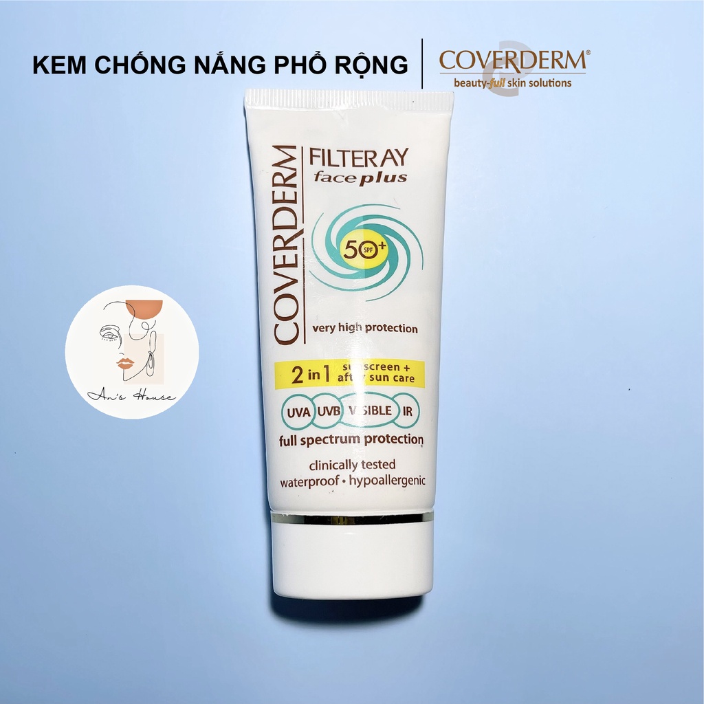 Kem Chống Nắng Phổ Rộng COVERDERM FILTERAY 2IN1 FACE PLUS SPF 50+