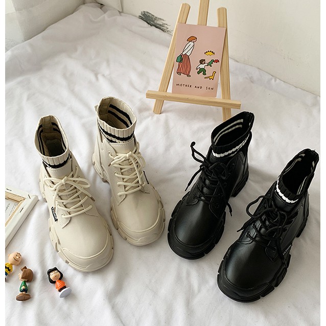 Boot nữ ❤️FREESHIP❤️ Bốt Len Chun Cổ Thấp Hàng Quảng Châu Hot Trend | BigBuy360 - bigbuy360.vn