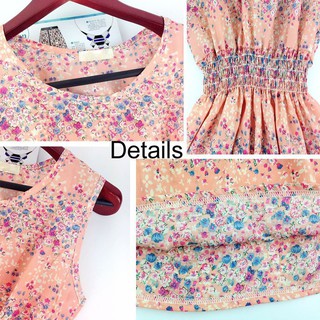 Đầm xoè nữ cộc tay in hoa