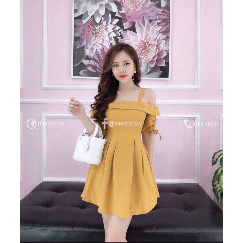 Đầm xoè trễ vai cực dễ thương
