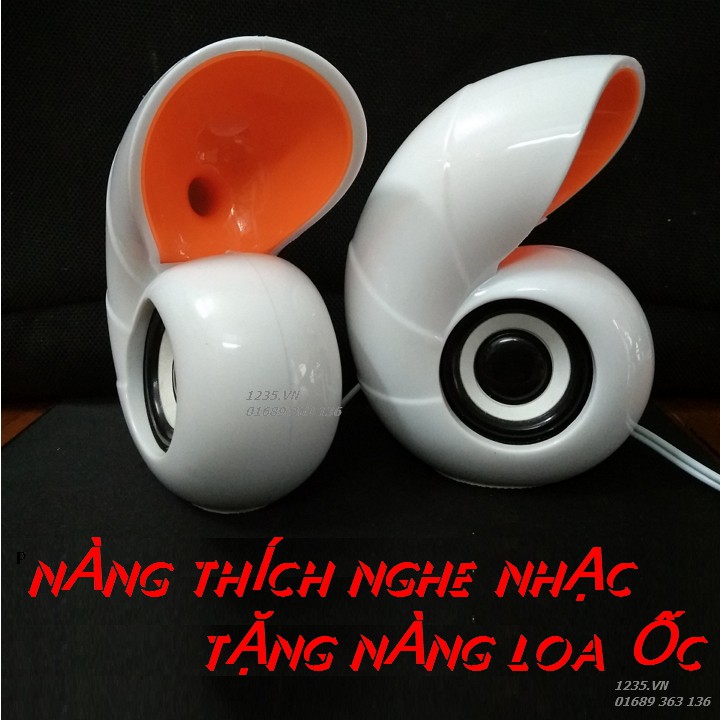 LOA VI TÍNH NGHE NHẠC E-009 HÌNH ỐC XOẮN|loa vi tính