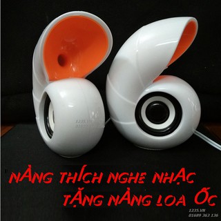 Loa vi tính nghe nhạc e-009 hình ốc xoắn|loa vi tính