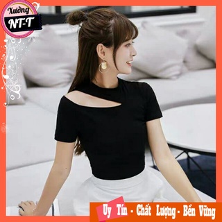 Áo phông khoét LỆCH VAI gợi cảm không lo lỗi mốt
