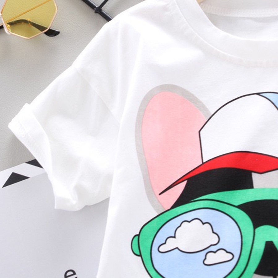 Bộ Quần Áo Bé Trai (6 tháng - 5 tuổi) KEYER KIDS, Áo Thun Cotton Trẻ Em Quần Short Ngắn Có Túi Hình in Chú Cún SZ95