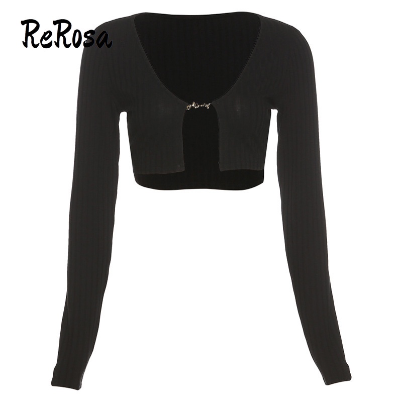 Áo cardigan ReRosa dài tay cổ chữ V dáng ôm thời trang  cho nữ | BigBuy360 - bigbuy360.vn