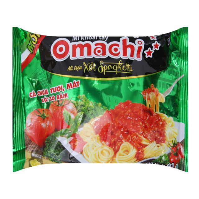 Mì trộn omachi sauce spaghetti/ bò xốt vang gói 80gr