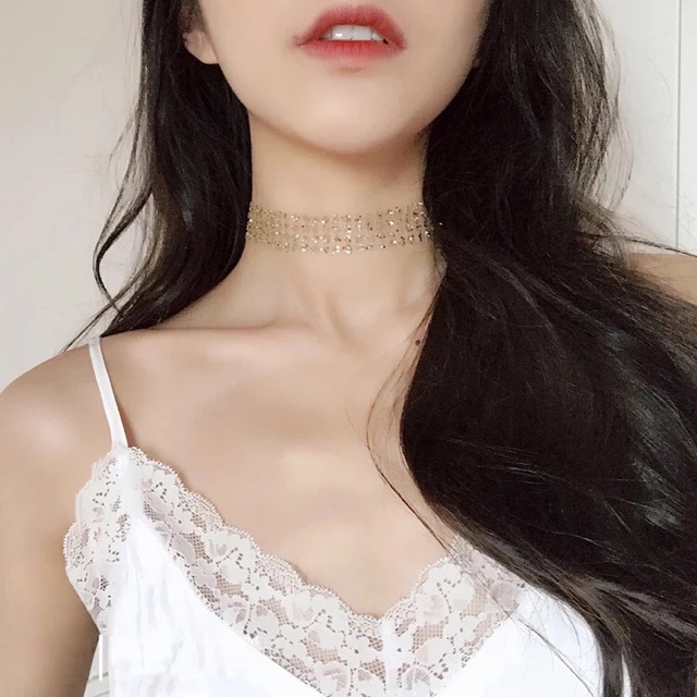 Choker ren lấp lánh - Vòng cổ kim tuyến